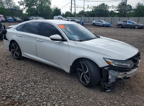 1HGCV1F39LA143860 2020 HONDA ACCORD Белый Передняя правая четверть