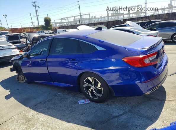 1HGCV1F39MA064383 2021 HONDA ACCORD Blue Trasero izquierdo
