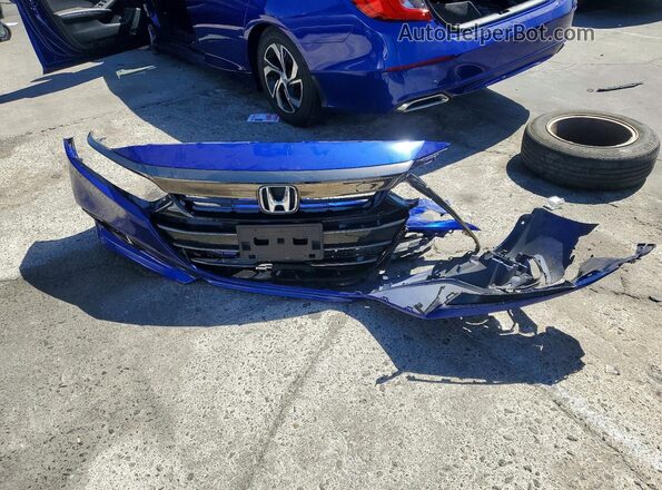 1HGCV1F39MA064383 2021 HONDA ACCORD Blue Vista del compartimento del motor