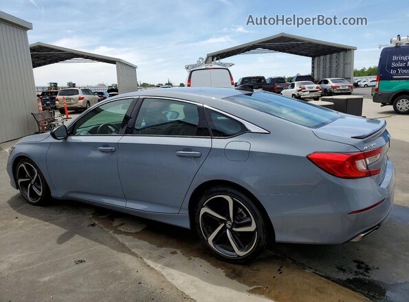 1HGCV1F39MA113808 2021 HONDA ACCORD Gray Trasero izquierdo