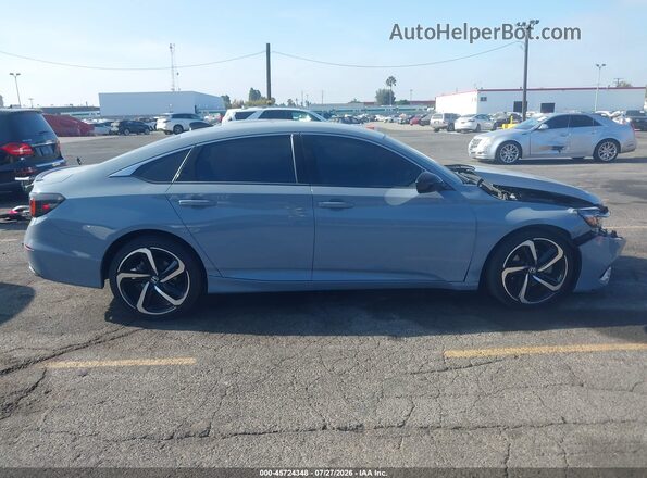 1HGCV1F39NA079161 2022 HONDA ACCORD Light Blue Вид задньої частини салону