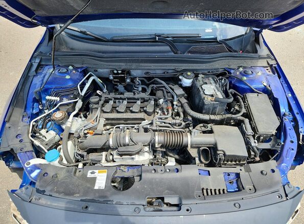 1HGCV1F39NA090614 2022 HONDA ACCORD Blue უკანა სალონის ხედი