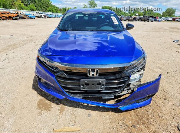 1HGCV1F39NA113079 2022 HONDA ACCORD Синий Вид спереди
