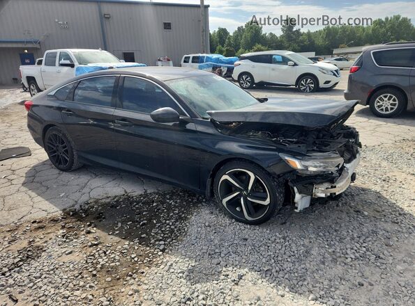 1HGCV1F3XJA068079 2018 HONDA ACCORD Black Front right