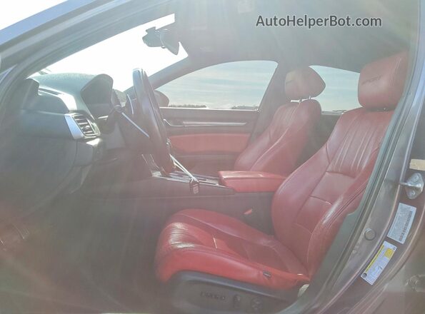 1HGCV1F3XJA097050 2018 HONDA ACCORD Gray Widok wnętrza z przodu