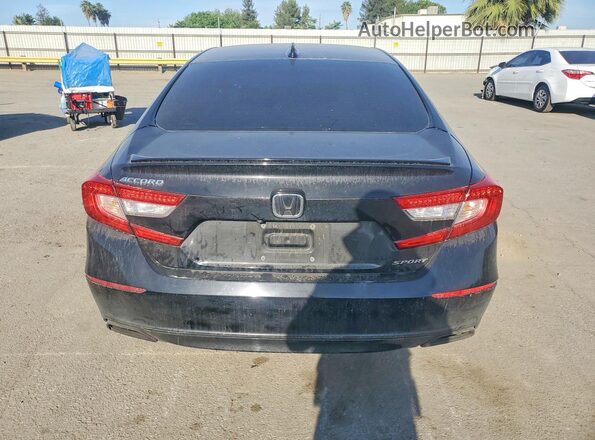 1HGCV1F3XJA103249 2018 HONDA ACCORD Black Rear view