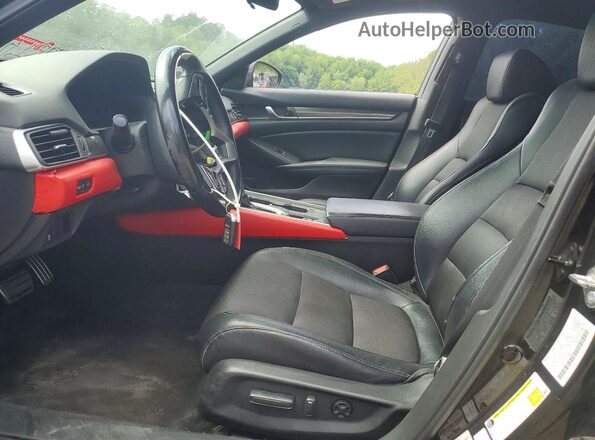 1HGCV1F3XJA148725 2018 HONDA ACCORD Black Front interior view