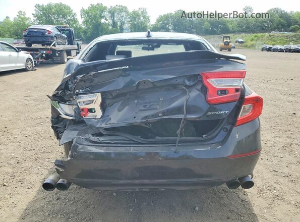 1HGCV1F3XJA148725 2018 HONDA ACCORD Black Rear view