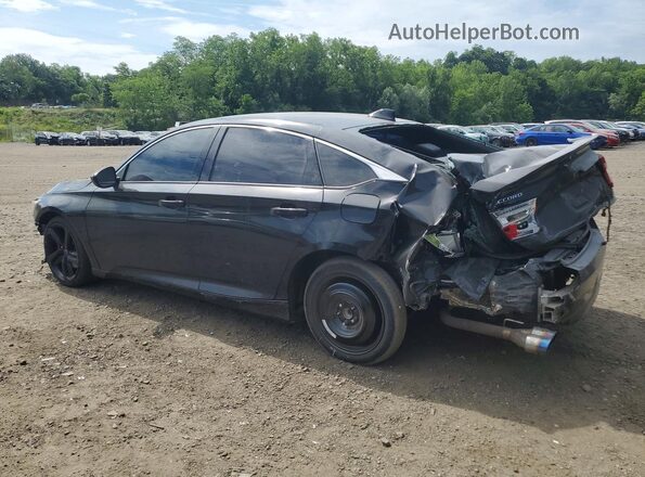 1HGCV1F3XJA148725 2018 HONDA ACCORD Black Rear left