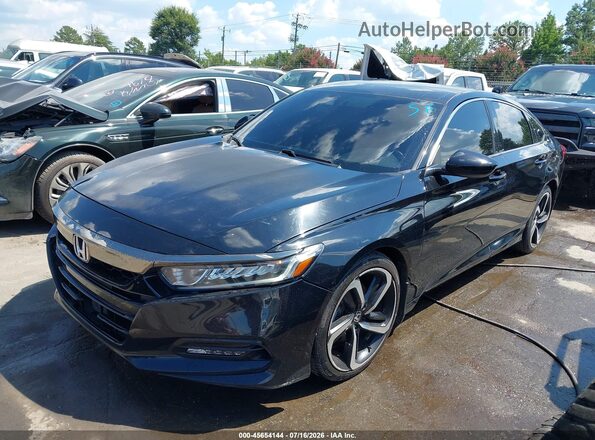 1HGCV1F3XJA158512 2018 HONDA ACCORD Черный Передняя левая четверть