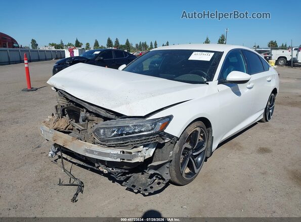 1HGCV1F3XJA189257 2018 HONDA ACCORD White Przód lewy
