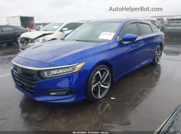 1HGCV1F3XJA210415 2018 HONDA ACCORD Dark Blue Front left