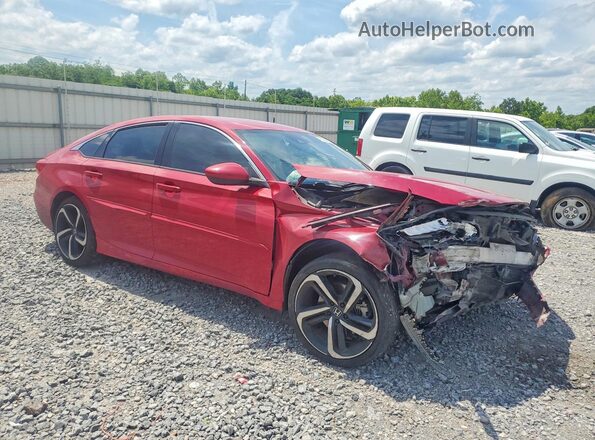 1HGCV1F3XJA218952 2018 HONDA ACCORD Red წინა მარჯვენა