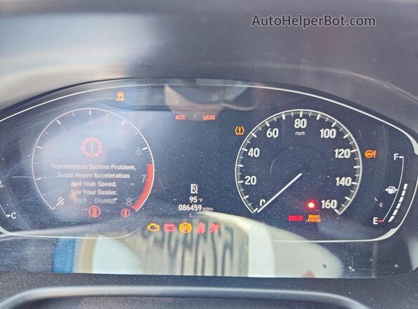 1HGCV1F3XJA218952 2018 HONDA ACCORD Red ხელსაწყოთა პანელის ხედი