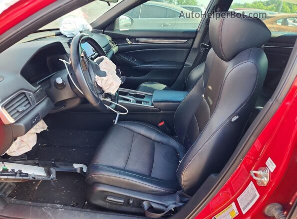 1HGCV1F3XJA218952 2018 HONDA ACCORD Red წინა სალონის ხედი