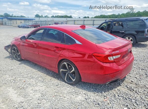 1HGCV1F3XJA218952 2018 HONDA ACCORD Red უკანა მარცხენა