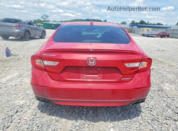1HGCV1F3XJA218952 2018 HONDA ACCORD Red უკანა ხედი