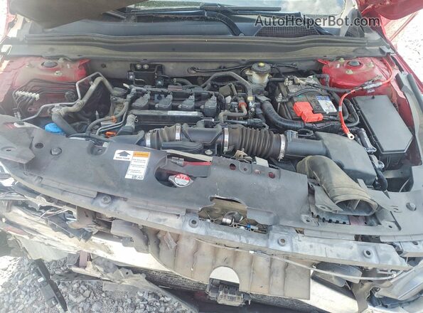 1HGCV1F3XJA218952 2018 HONDA ACCORD Red უკანა სალონის ხედი