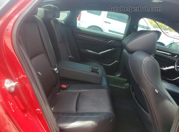 1HGCV1F3XJA218952 2018 HONDA ACCORD Red უკანა სავარძლების ხედი