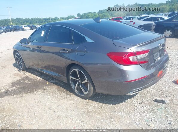 1HGCV1F3XJA243379 2018 HONDA ACCORD Gray Trasero izquierdo