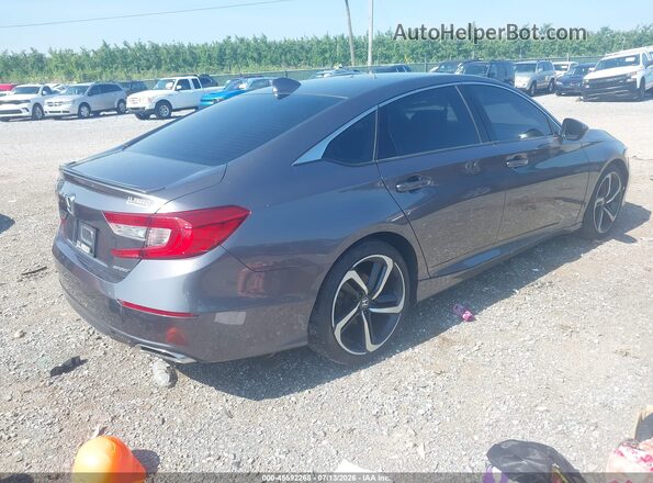 1HGCV1F3XJA243379 2018 HONDA ACCORD Gray Trasero derecho