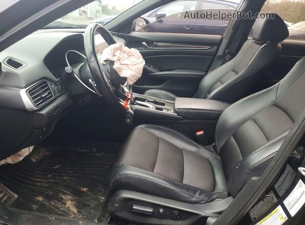 1HGCV1F3XJA811033 2018 HONDA ACCORD Black Front interior view