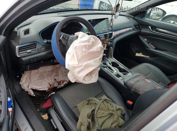 1HGCV1F3XKA028733 2019 HONDA ACCORD Silver Widok deski rozdzielczej