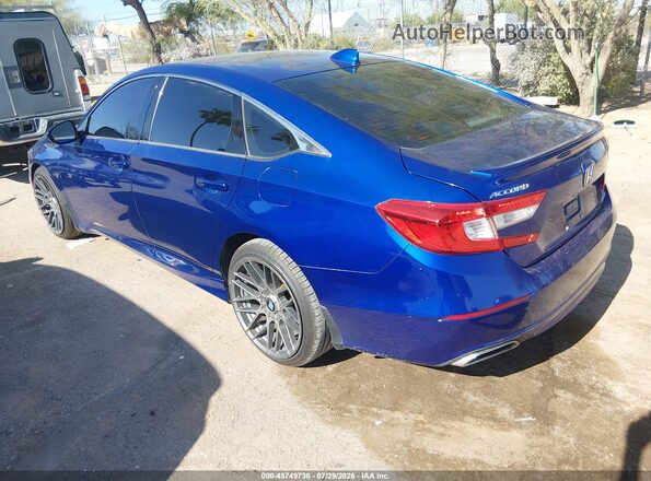 1HGCV1F3XKA093968 2019 HONDA ACCORD Blue Rear left