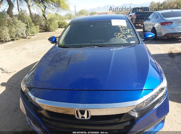1HGCV1F3XKA093968 2019 HONDA ACCORD Blue Dashboard view