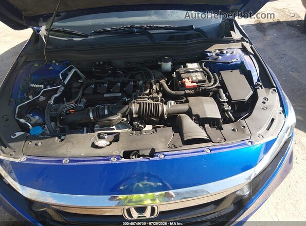 1HGCV1F3XKA093968 2019 HONDA ACCORD Blue Rear view