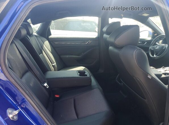 1HGCV1F3XKA099768 2019 HONDA ACCORD Blue Rear seats view