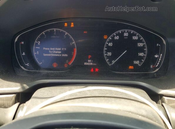 1HGCV1F3XKA099768 2019 HONDA ACCORD Blue Instrument cluster view
