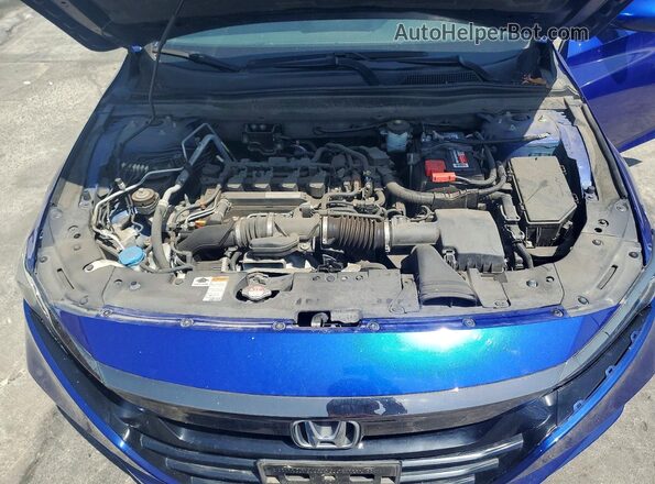 1HGCV1F3XKA099768 2019 HONDA ACCORD Blue Rear interior view