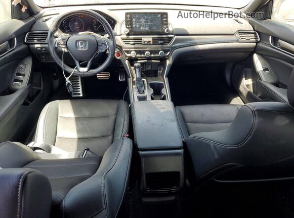 1HGCV1F3XKA099768 2019 HONDA ACCORD Blue Dashboard view