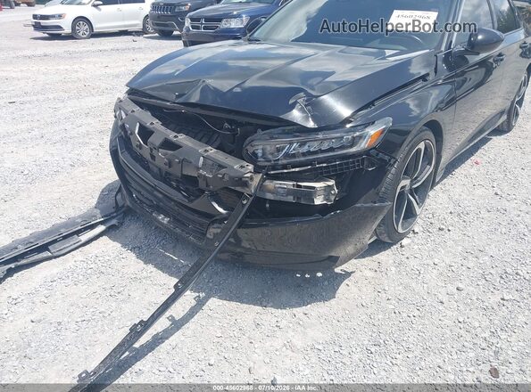 1HGCV1F3XKA136835 2019 HONDA ACCORD Black Դիմացի տեսք