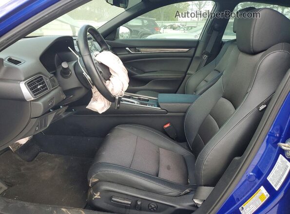 1HGCV1F3XKA140237 2019 HONDA ACCORD Blue Front interior view