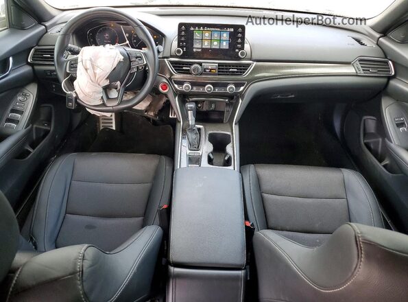 1HGCV1F3XKA140237 2019 HONDA ACCORD Blue Dashboard view