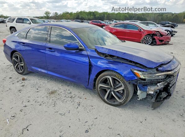 1HGCV1F3XKA140237 2019 HONDA ACCORD Blue Front right
