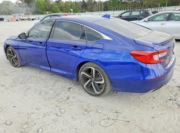 1HGCV1F3XKA140237 2019 HONDA ACCORD Blue Rear left