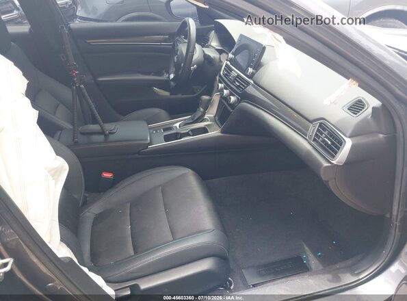 1HGCV1F3XKA142036 2019 HONDA ACCORD Gray წინა სალონის ხედი