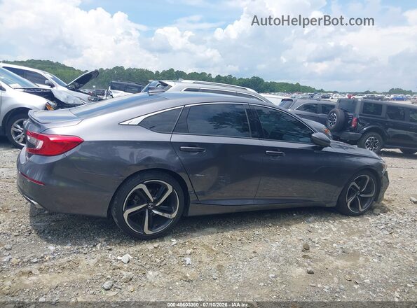 1HGCV1F3XKA142036 2019 HONDA ACCORD Gray უკანა სალონის ხედი