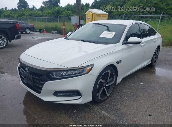 1HGCV1F3XLA094975 2020 HONDA ACCORD White Առջևի ձախ երեք քառորդ տեսարան