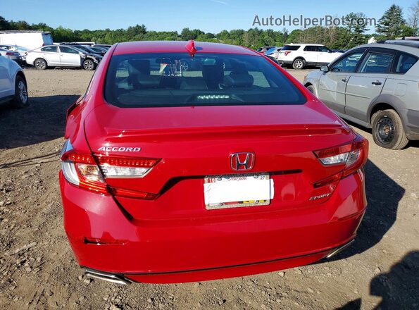 1HGCV1F3XLA113895 2020 HONDA ACCORD Red Rear view