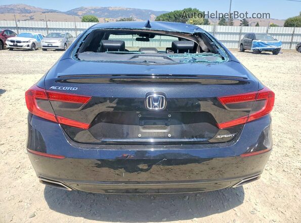 1HGCV1F3XLA140918 2020 HONDA ACCORD Black Rear view