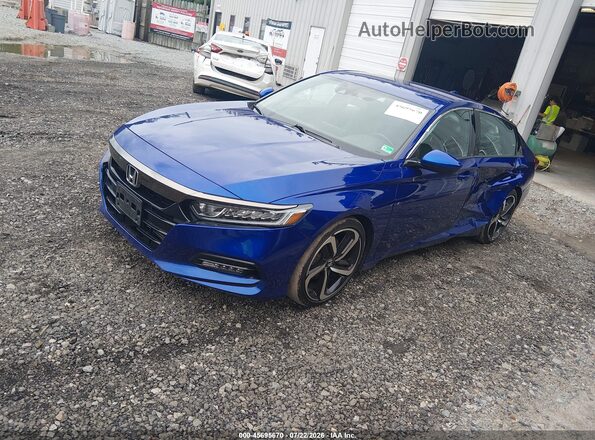 1HGCV1F3XLA149912 2020 HONDA ACCORD Blue Front left