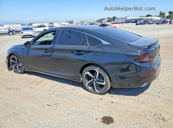 1HGCV1F3XMA084108 2021 HONDA ACCORD Black Rear left