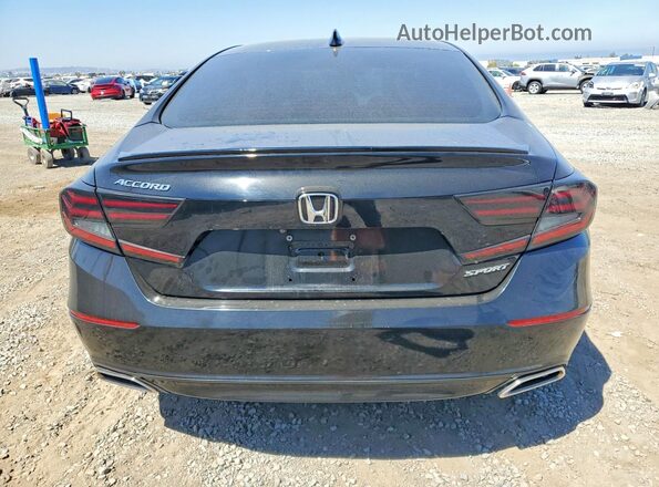 1HGCV1F3XMA084108 2021 HONDA ACCORD Black Rear view