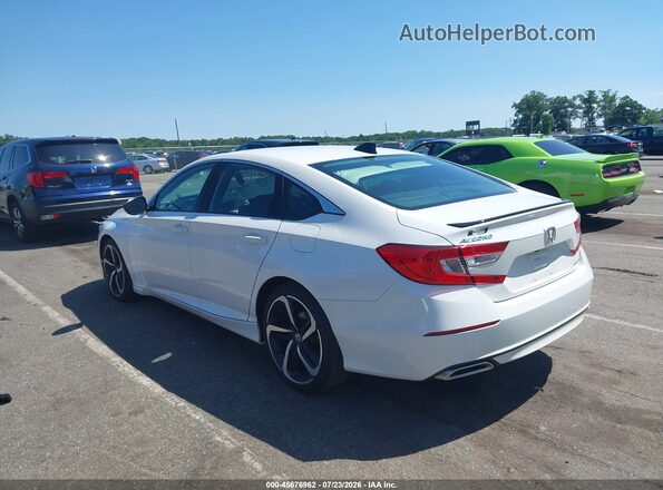 1HGCV1F3XMA095951 2021 HONDA ACCORD White Rear left