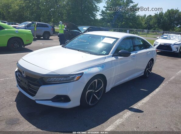 1HGCV1F3XMA095951 2021 HONDA ACCORD White Front left