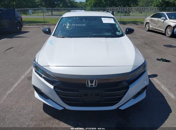 1HGCV1F3XMA095951 2021 HONDA ACCORD White Instrument cluster view